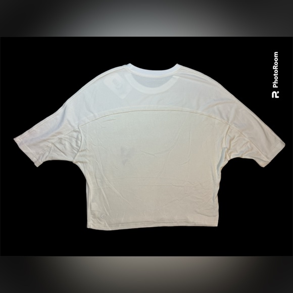 Cream Boyfriend Lounge Mesh T Shirt ZYIA medium NWT 2131 - Picture 6 of 14